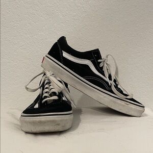 Vans Black and White Low-Top Sneakers